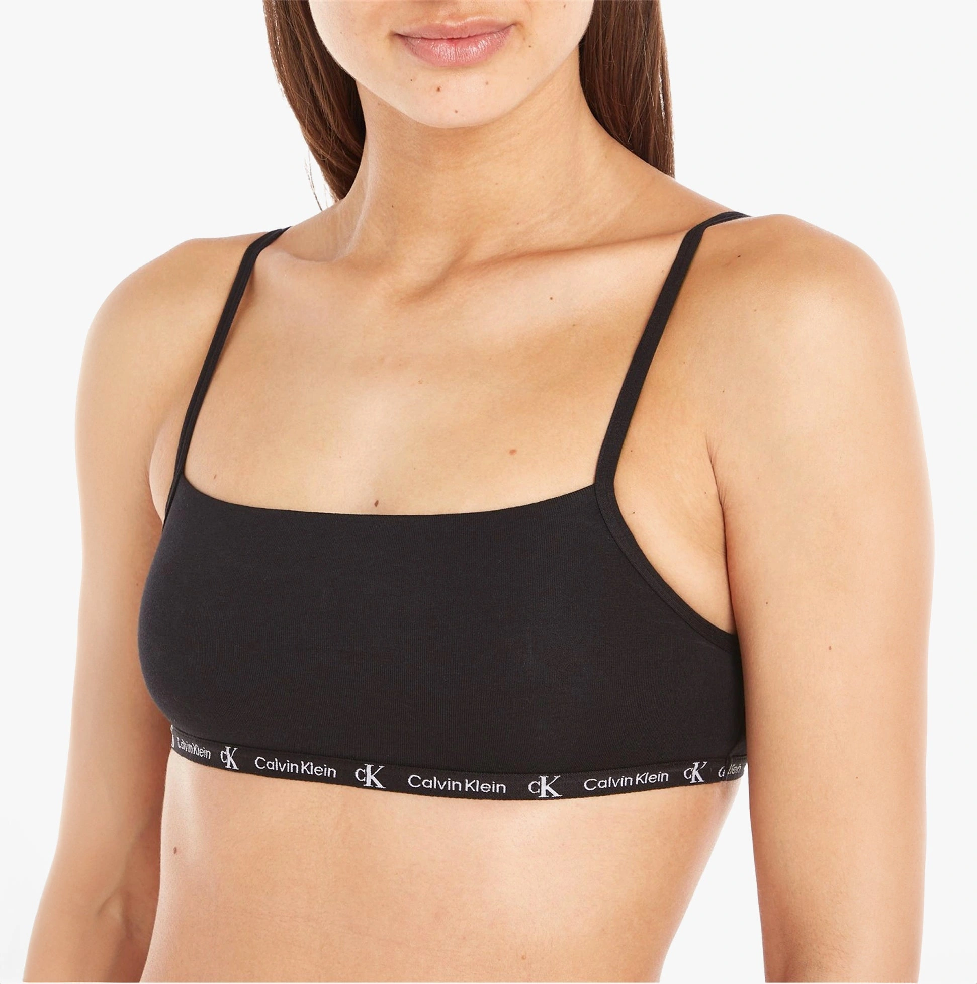 Vintage Calvin Klein Bralette Duo Black Tiger Print Iconic Comfort